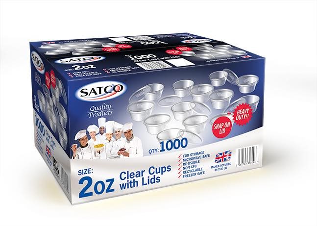 Satco 2oz chutney cups with  lids