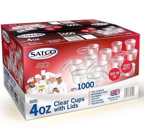 Satco 4oz Chutney cup with Lids