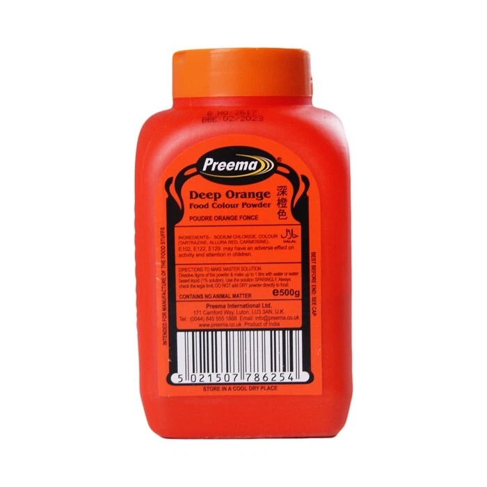 Food colour Orange preema 500g